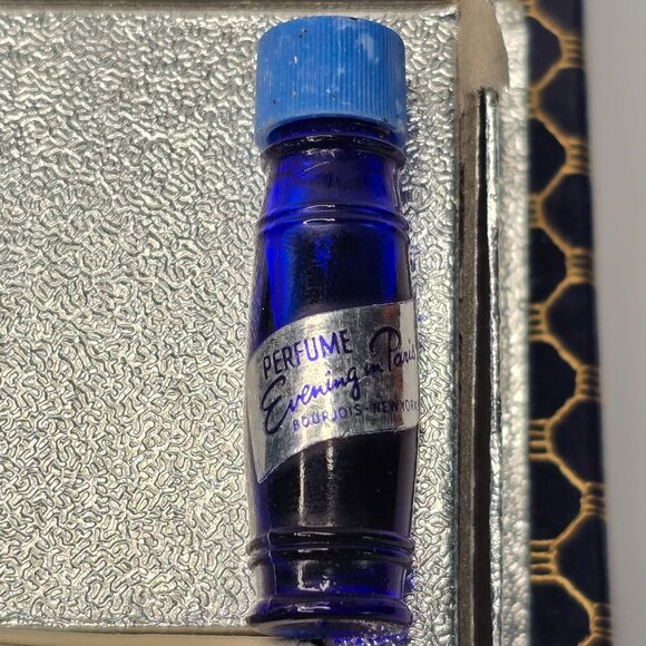 VTG Bourjois Evening In Paris Gift Set Talc Cologne Perfume Miniatures Set of 4 - Picture 8 of 15